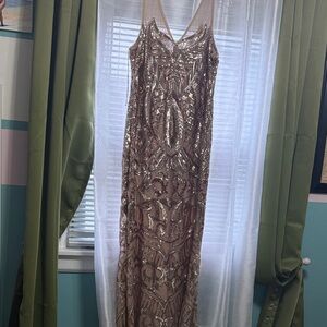 Adrianna Papell Blush Evening Dress
